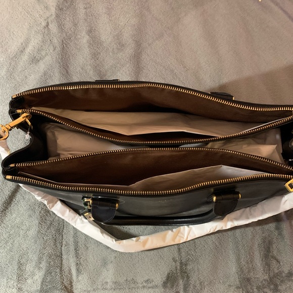 “RARE” Ralph Lauren Black Newbury Double Zip Tote, NWOT - Picture 6 of 13